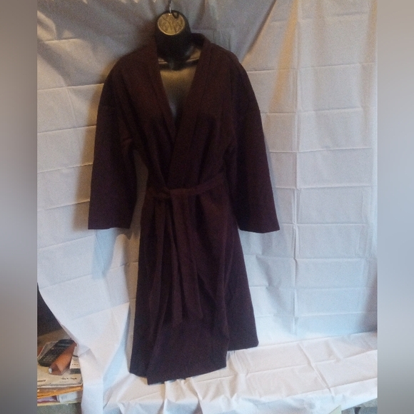 Prologue women's brown belted wrap coat size M - Picture 2 of 7